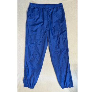 SIERRA SPORT Track Pants Mens Size L Blue Side Ankle Zip Pockets Drawstring